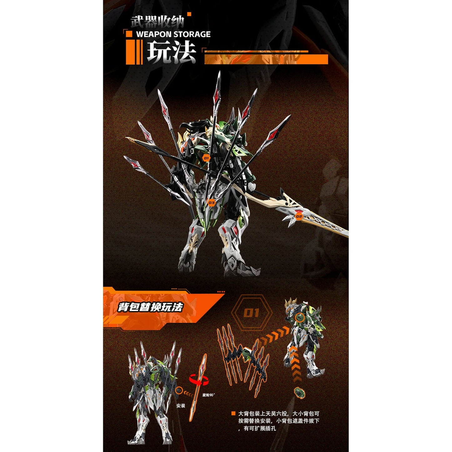MOTOR NUCLEAR MNP-XH17 馬超(ばちょう) プラスチックモデルキット