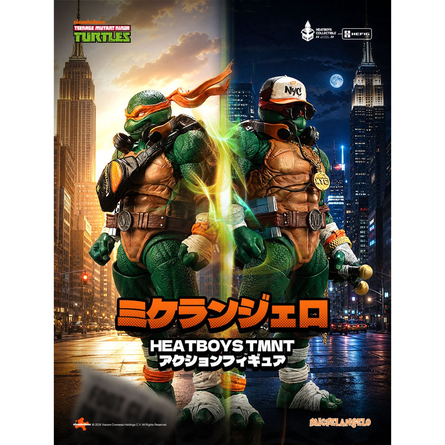 HEATBOYS HB0105 『ミュータント・タートルズ』 ミケランジェロ スケール可動フィギュア 豪華版