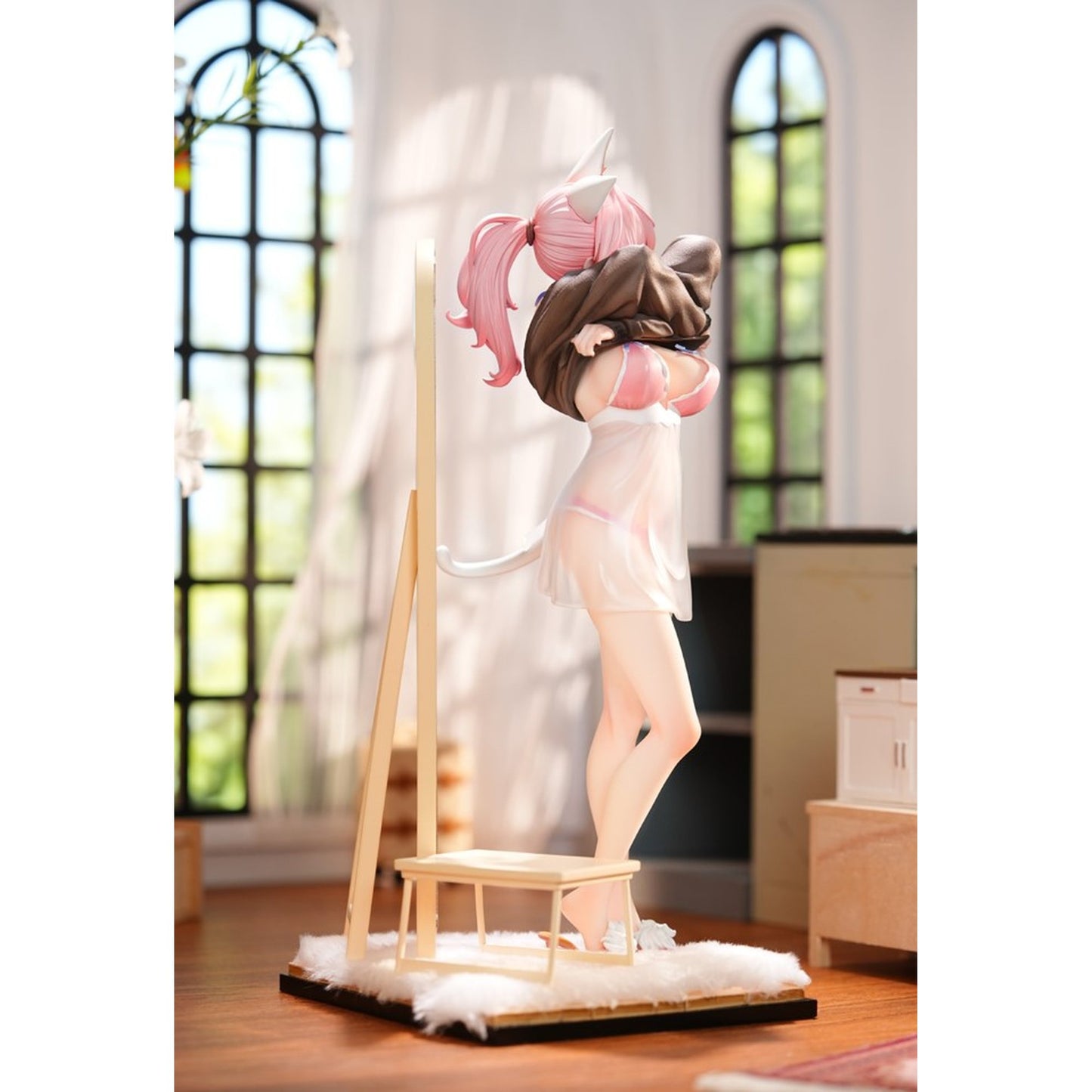 INFOCUS ねこの思い もちゃん お家Ver. 1/6スケール塗装済み完成品フィギュア