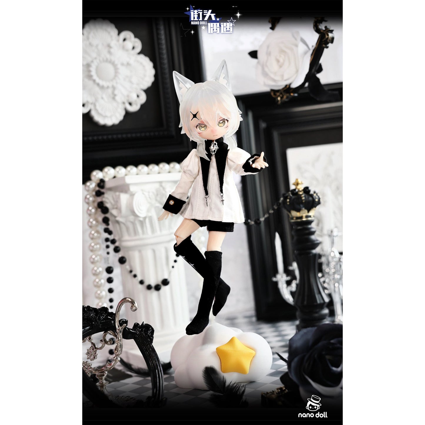 Nanodoll 街角での出会いシリーズ ドール スペシャルデザイン 猫・逆さまのステップ