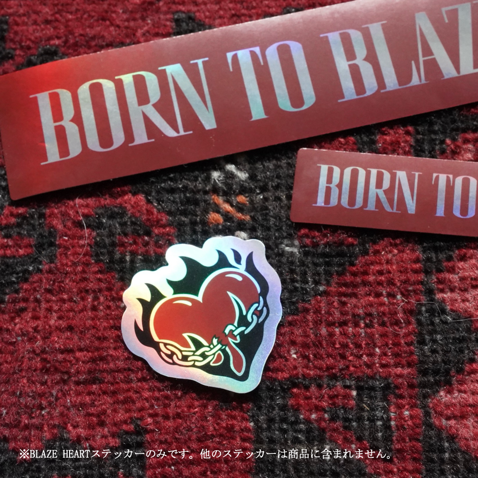 BORN TO BLAZE】 BLAZE HEARTステッカー – Cyber Goods Store