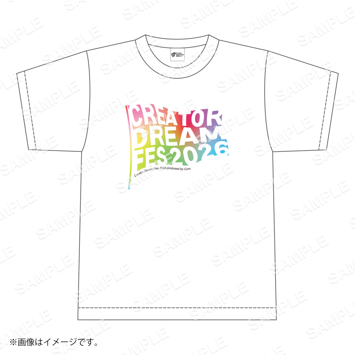 【Creator Dream Fes 2026】 グラデーションTシャツ white