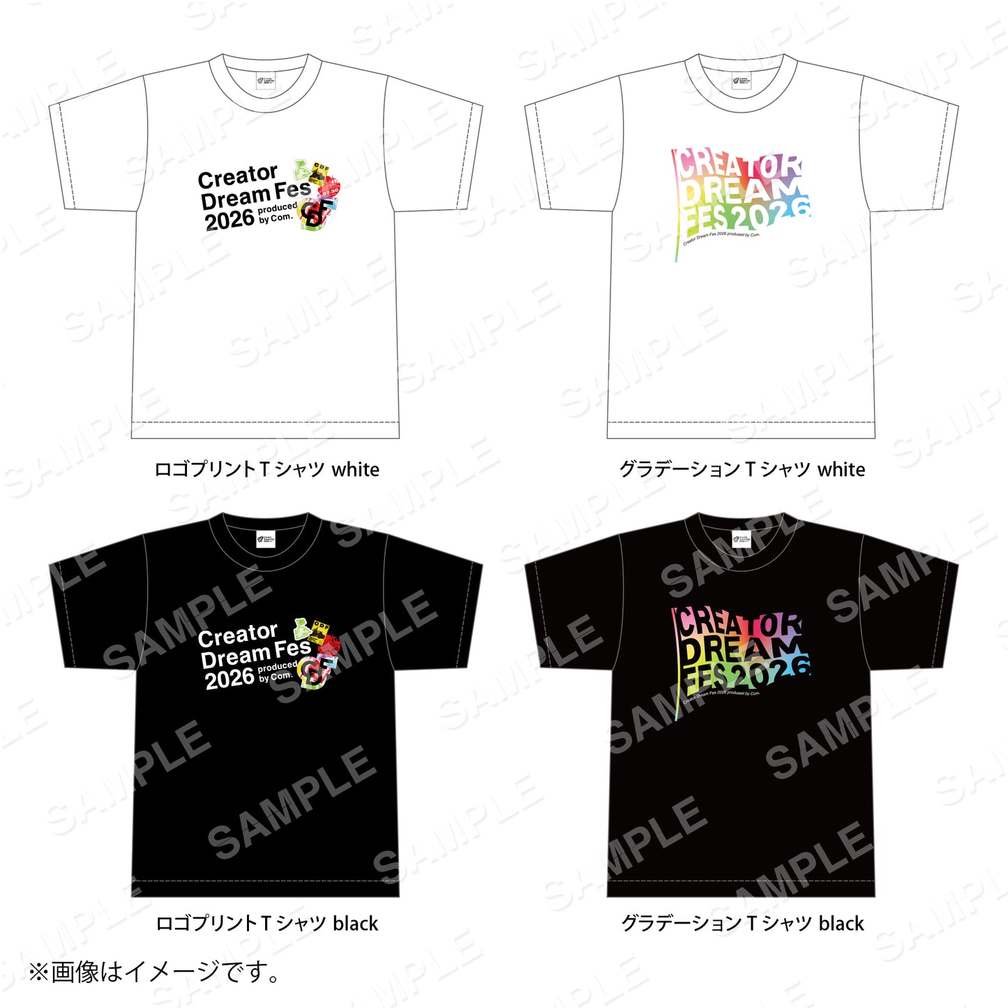 【Creator Dream Fes 2026】 グラデーションTシャツ black