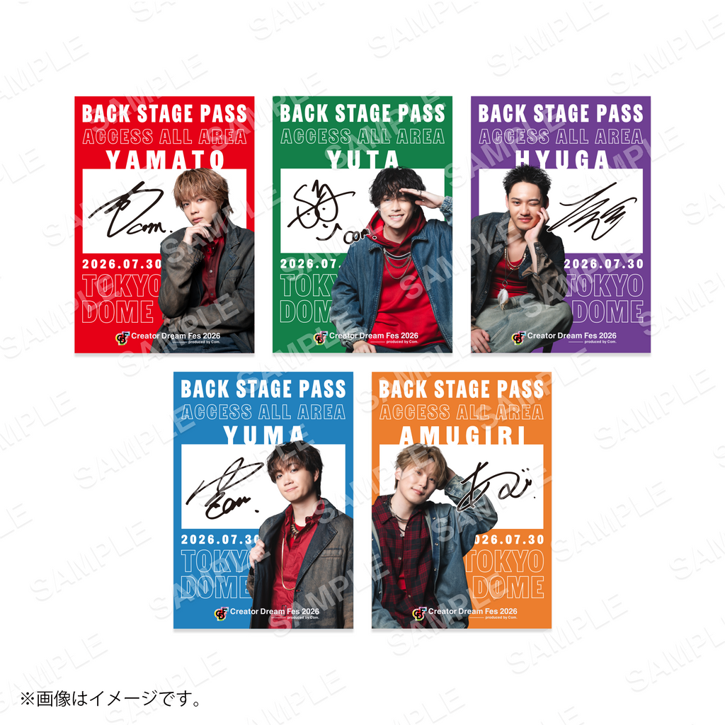 【Creator Dream Fes 2026】 コムドットランダムバックパス風ステッカー