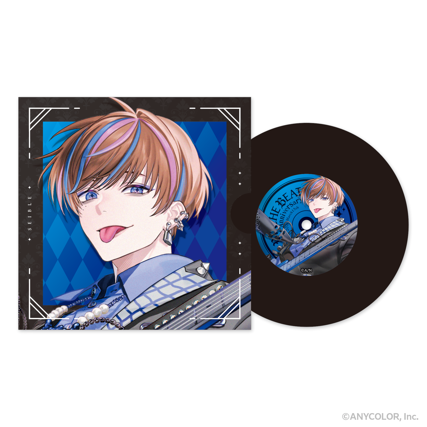 NIJISANJI EN周年 BY THE BEAT レコード型コースター【紙製ジャケット付き】