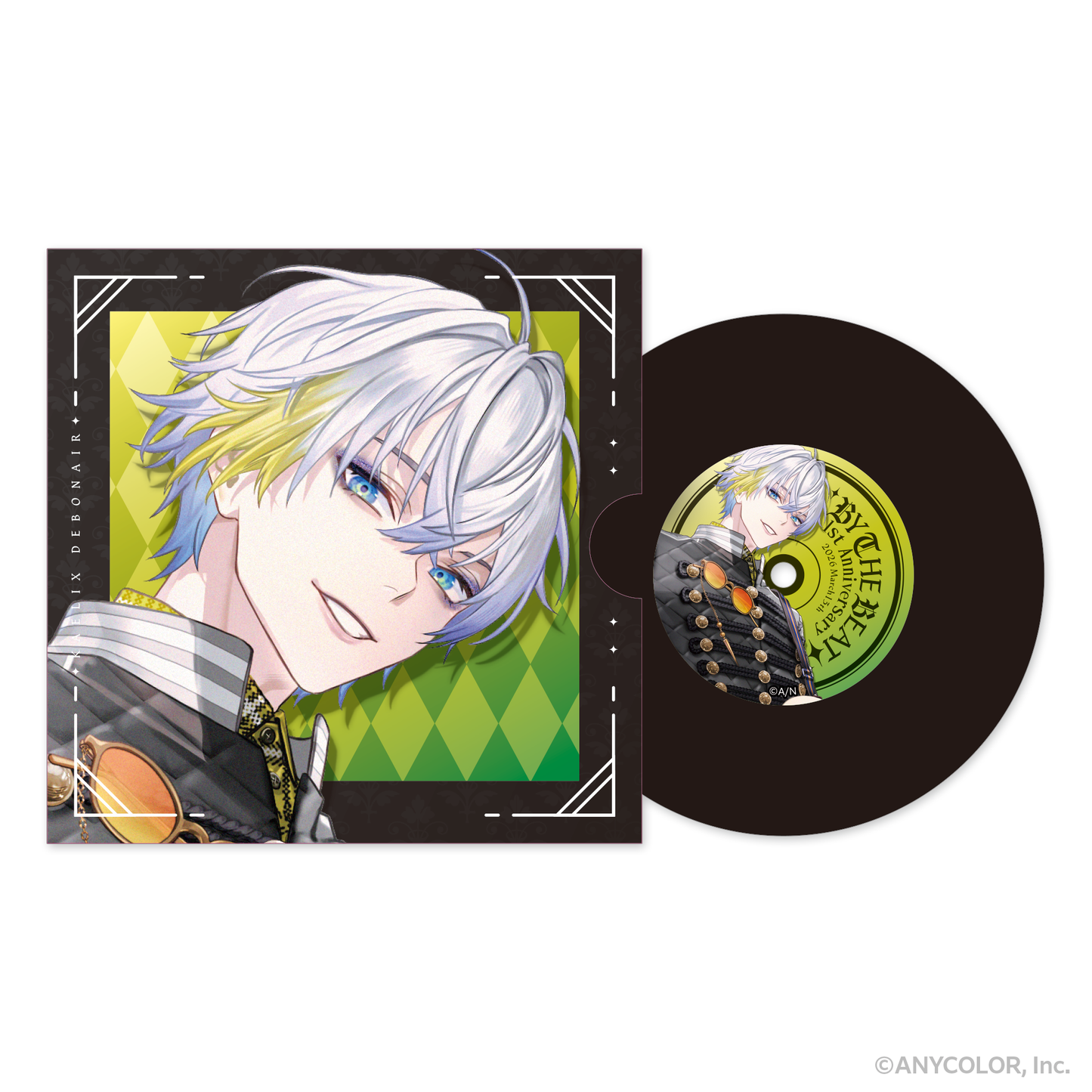 NIJISANJI EN周年 BY THE BEAT レコード型コースター【紙製ジャケット付き】