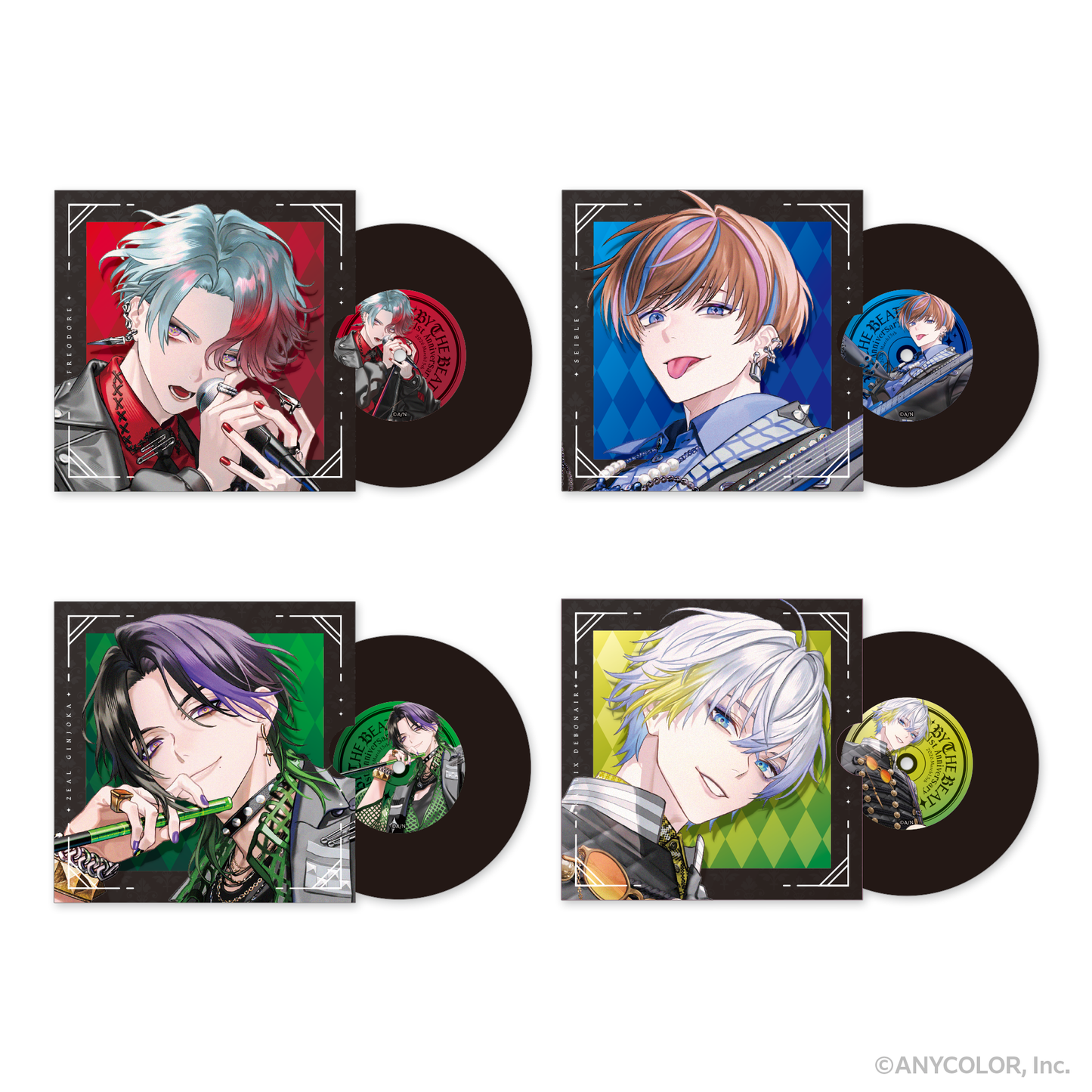NIJISANJI EN周年 BY THE BEAT レコード型コースター【紙製ジャケット付き】