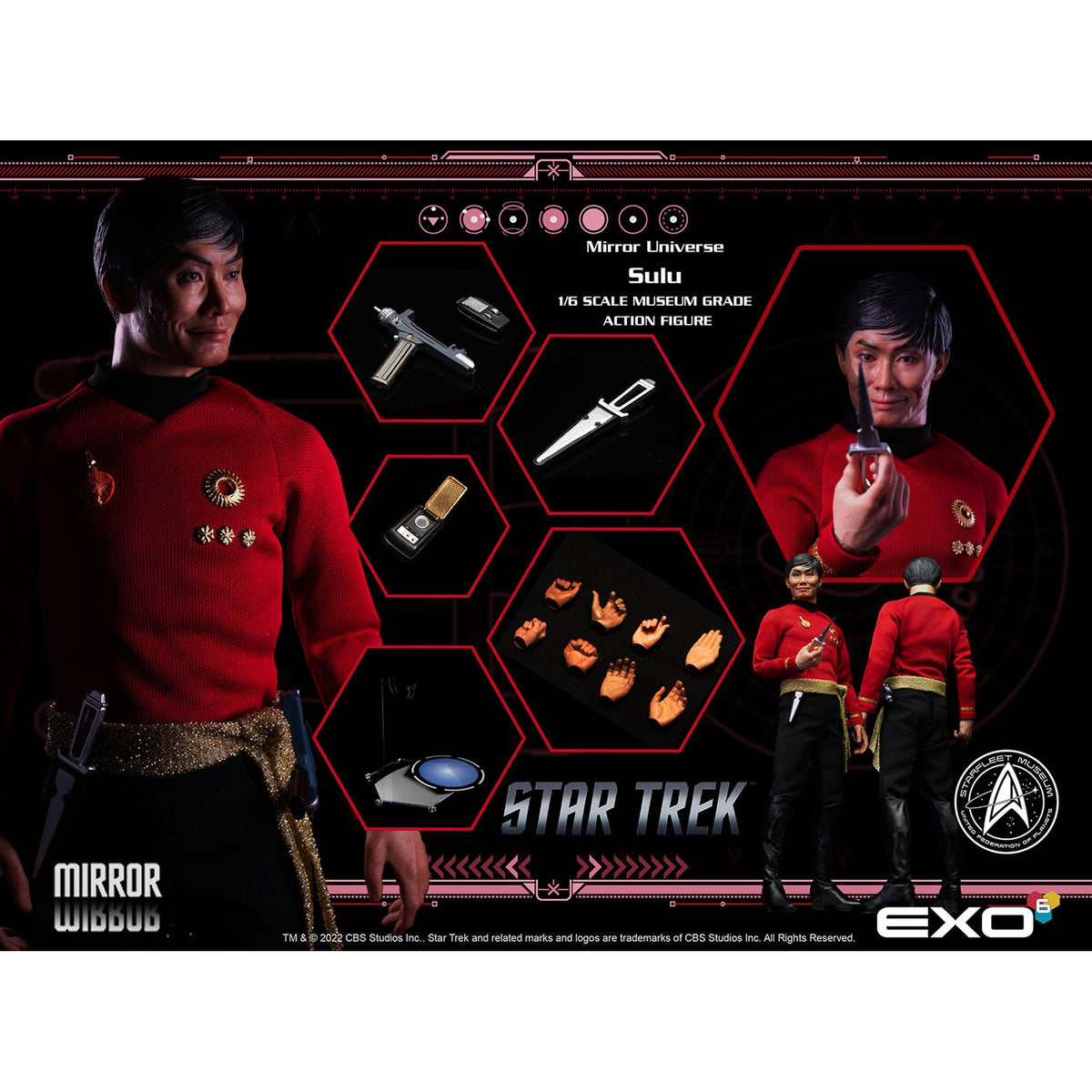 1/6 ハイパーリアリスティックアクションフィギュアスタートレック TOSシリーズ ヒカル・スールー（カトー） ミラー・ユニバース仕様