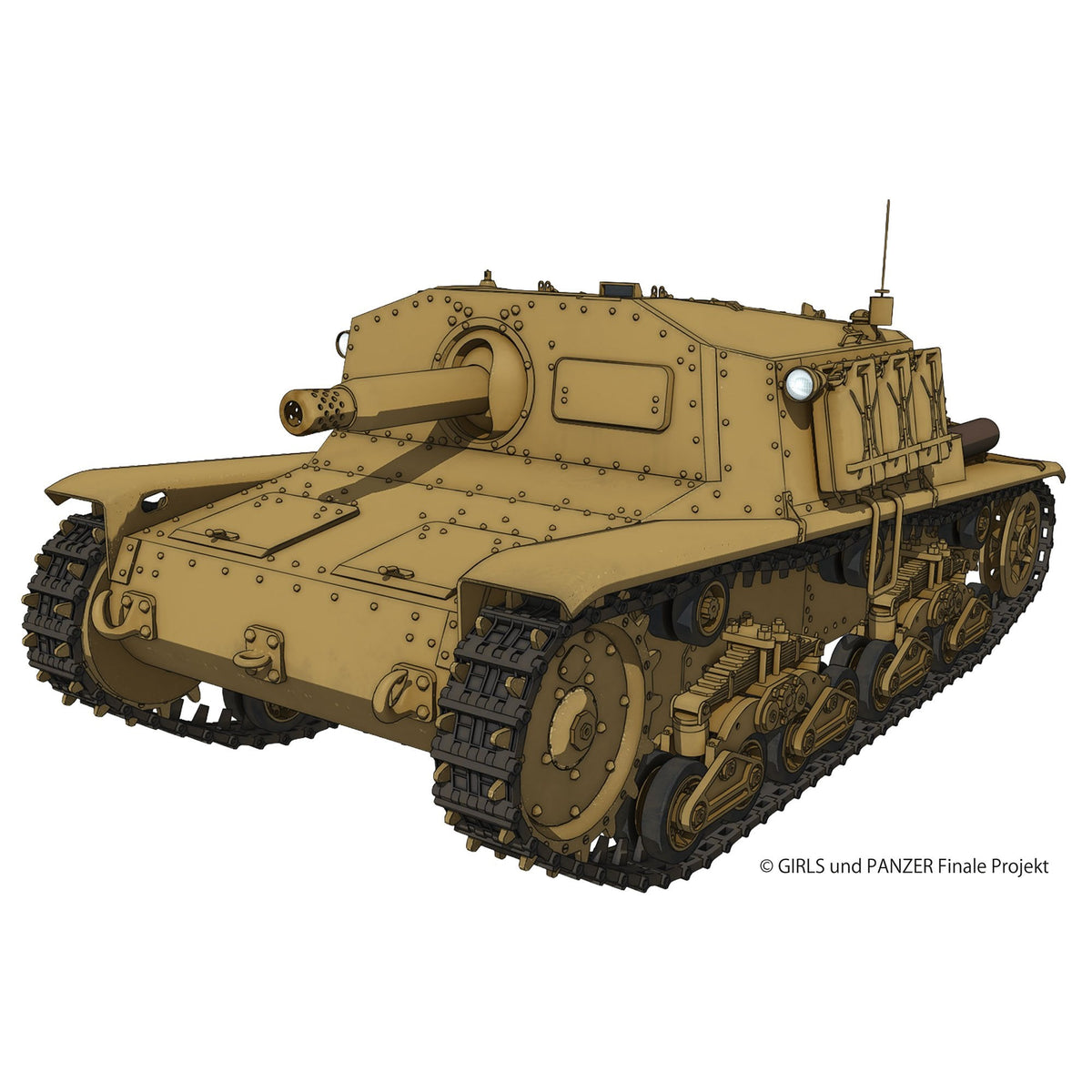 『ガールズ&パンツァー 最終章』 1/56 おてごろ模型戦車道 M41型セモヴェンテ（自走砲）アンツィオ高校