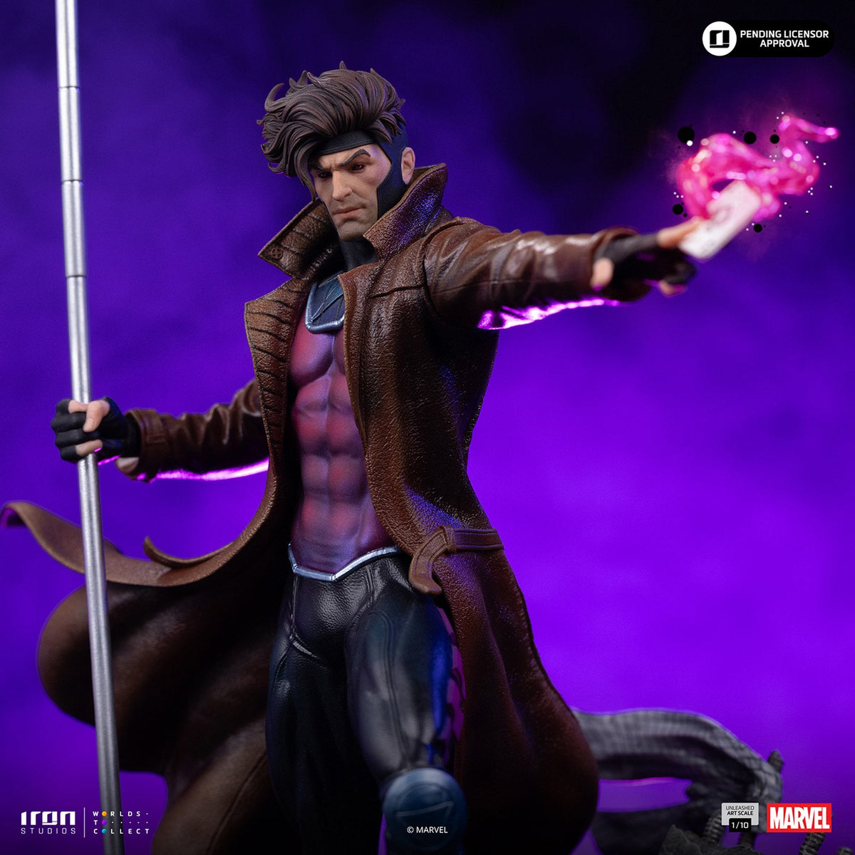 『マーベル』 【アイアン・スタジオ スタチュー】 「アートスケール」 1/10スケール ガンビット（アンリーシュド）［コミック］