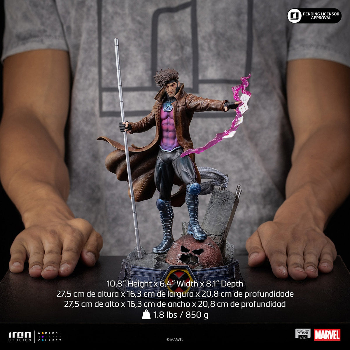 『マーベル』 【アイアン・スタジオ スタチュー】 「アートスケール」 1/10スケール ガンビット（アンリーシュド）［コミック］