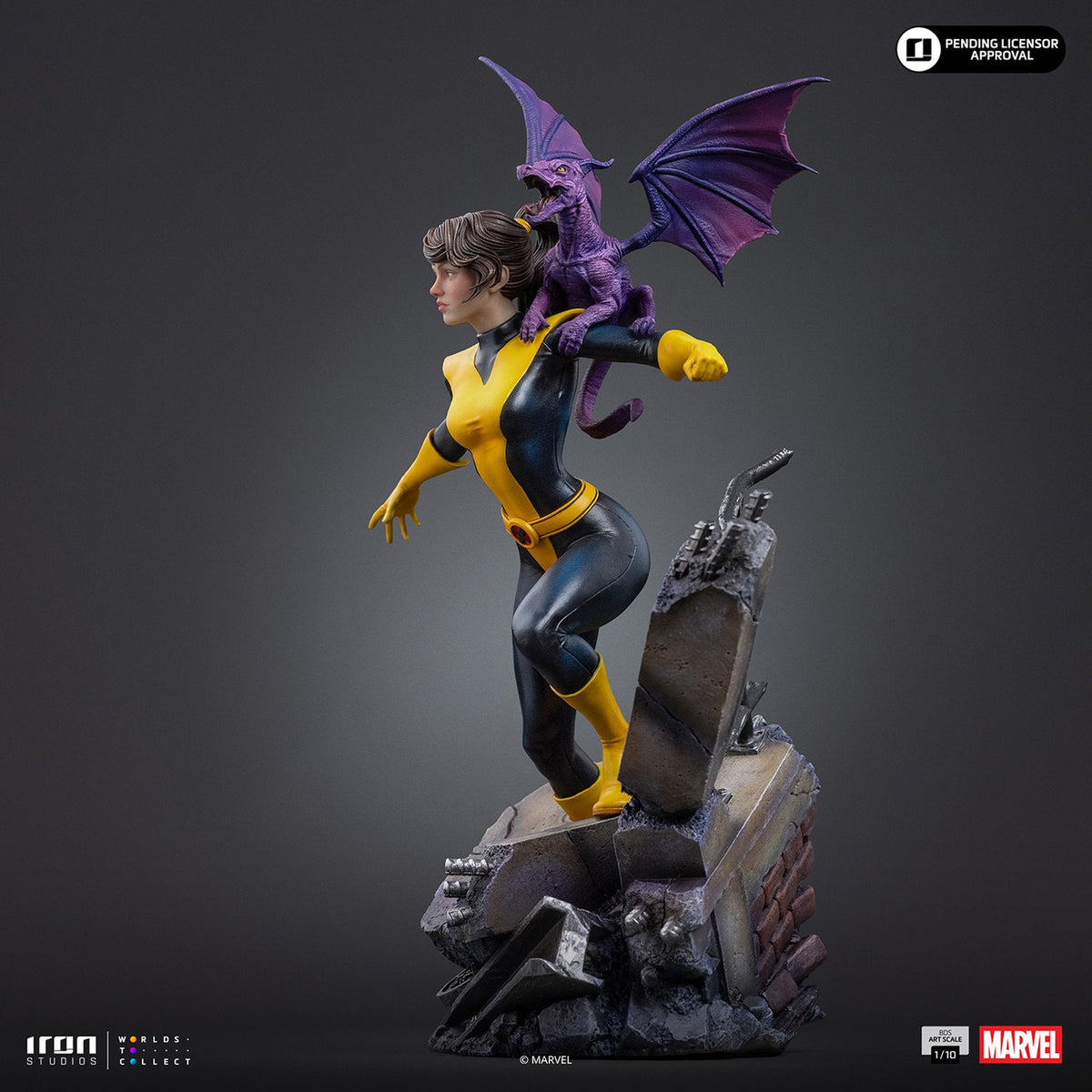 『マーベル』 【アイアン・スタジオ スタチュー】 「バトルジオラマ・シリーズ」 1/10スケール キティ・プライド＆ロッキード［コミック］
