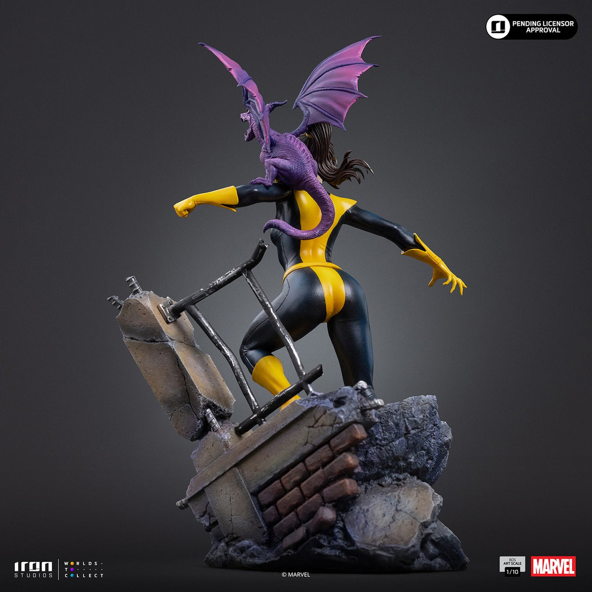 『マーベル』 【アイアン・スタジオ スタチュー】 「バトルジオラマ・シリーズ」 1/10スケール キティ・プライド＆ロッキード［コミック］