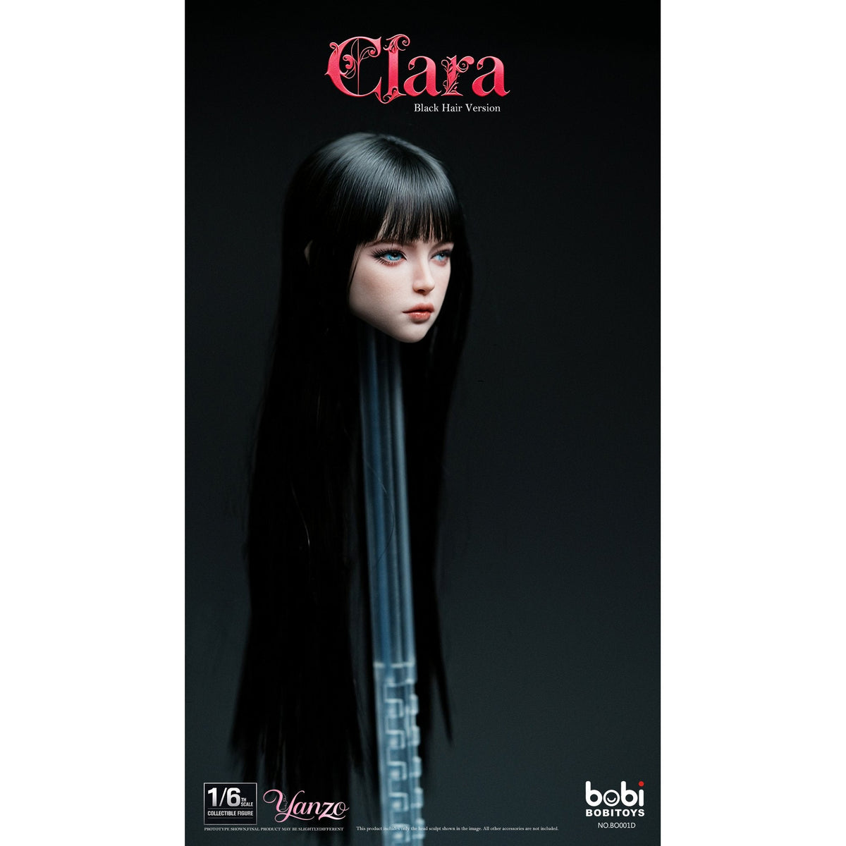 ボビトイズ 1/6 顔造シリーズ クララ 可動眼ヘッド ブラックヘア