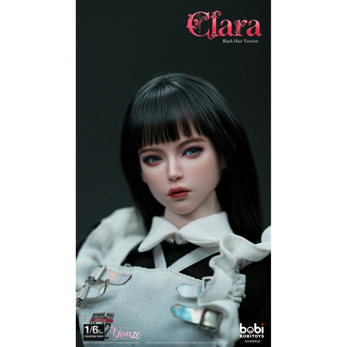 ボビトイズ 1/6 顔造シリーズ クララ 可動眼ヘッド ブラックヘア