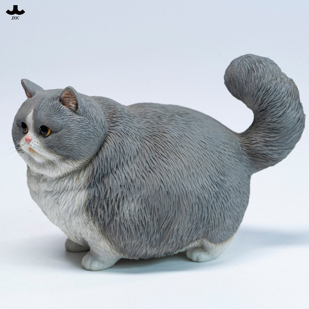JXK ぽっちゃり猫 グレー＆ホワイト