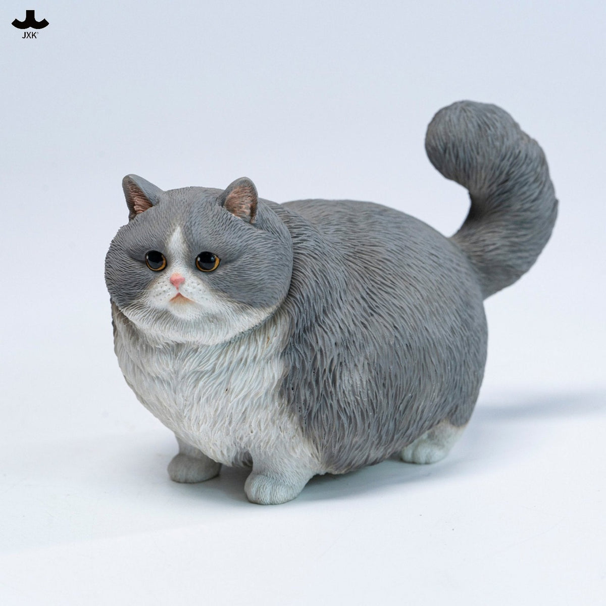 JXK ぽっちゃり猫 グレー＆ホワイト