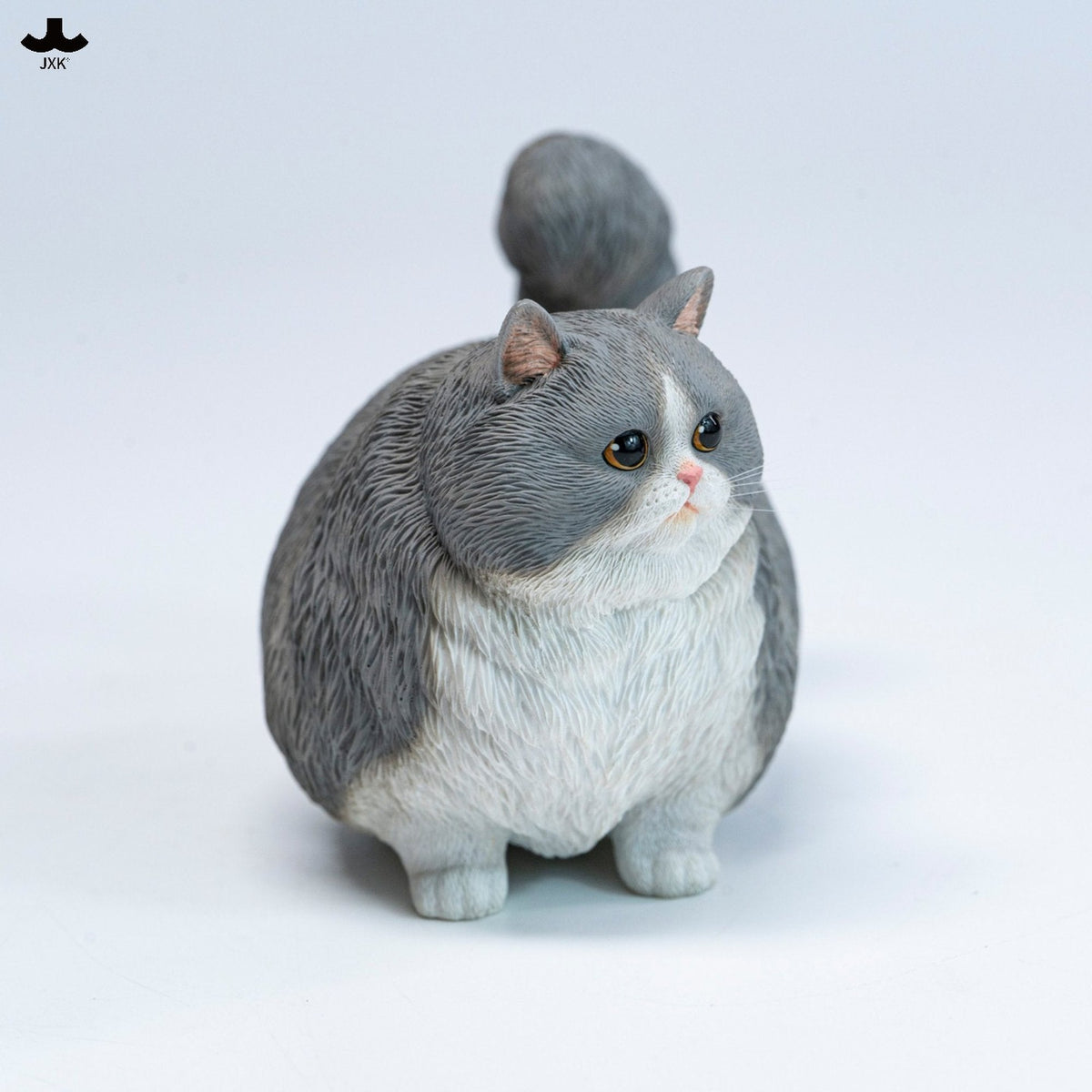 JXK ぽっちゃり猫 グレー＆ホワイト