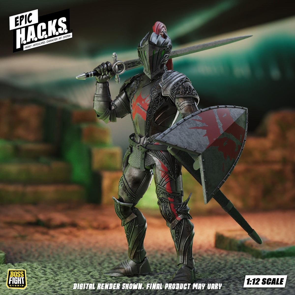 エピック H.A.C.K.S./ ダイア・ナイト: エンチャンテッド・アーマー 1/12 アクションフィギュア