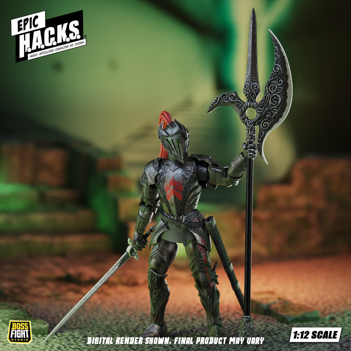 エピック H.A.C.K.S./ ダイア・ナイト: エンチャンテッド・アーマー 1/12 アクションフィギュア