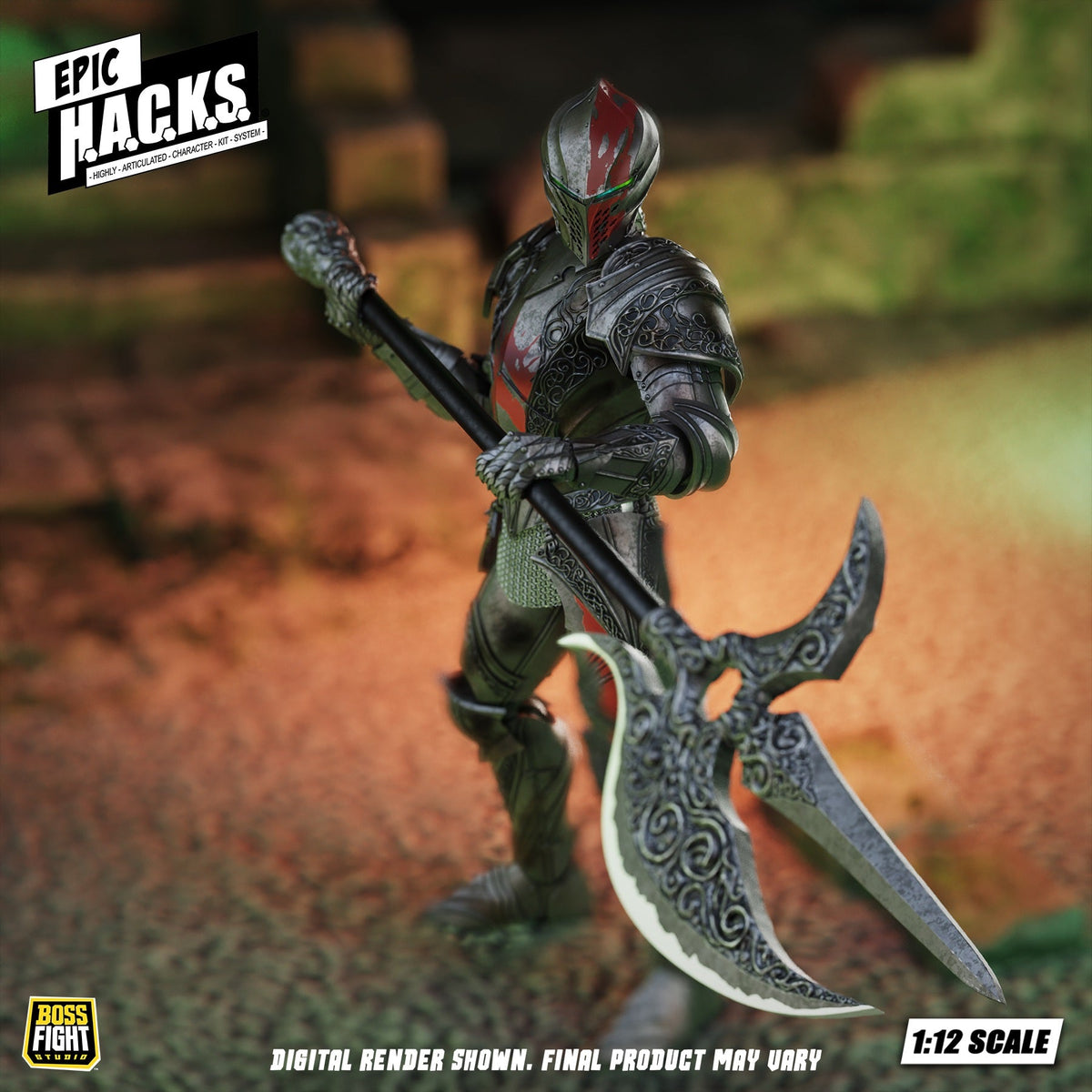 エピック H.A.C.K.S./ ダイア・ナイト: エンチャンテッド・アーマー 1/12 アクションフィギュア