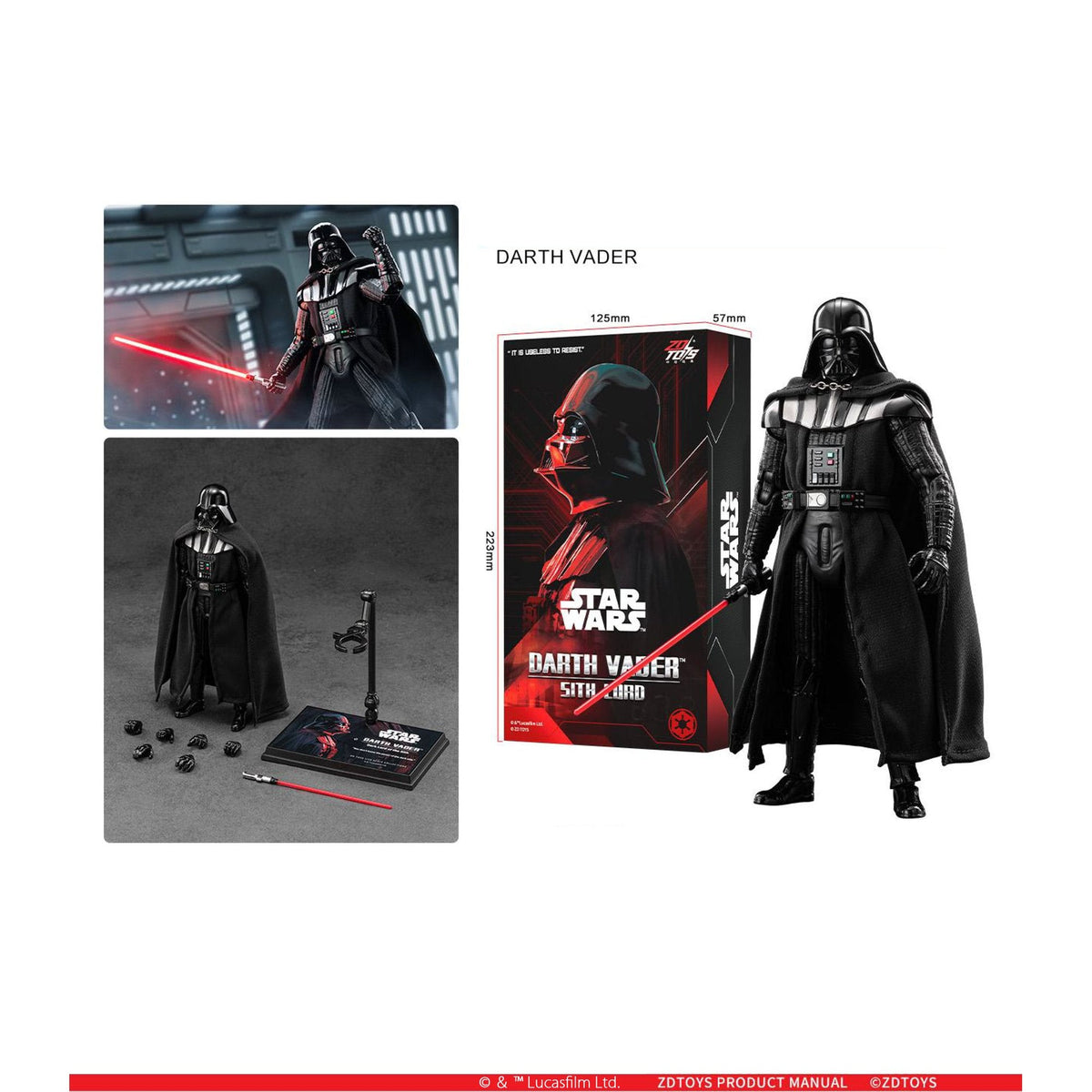 ZD TOYS Infinity Action Xシリーズ 『スター・ウォーズ/マンダロリアン・アンド・グローグー』 ダースベイダー（ジェダイの帰還版）