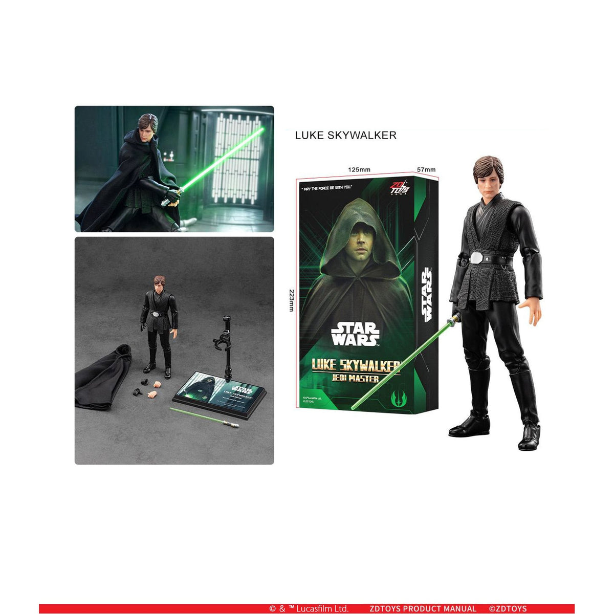 ZD TOYS Infinity Action Xシリーズ 『スター・ウォーズ/マンダロリアン・アンド・グローグー』 ルーク・スカイウォーカー(マンダロリアン版)