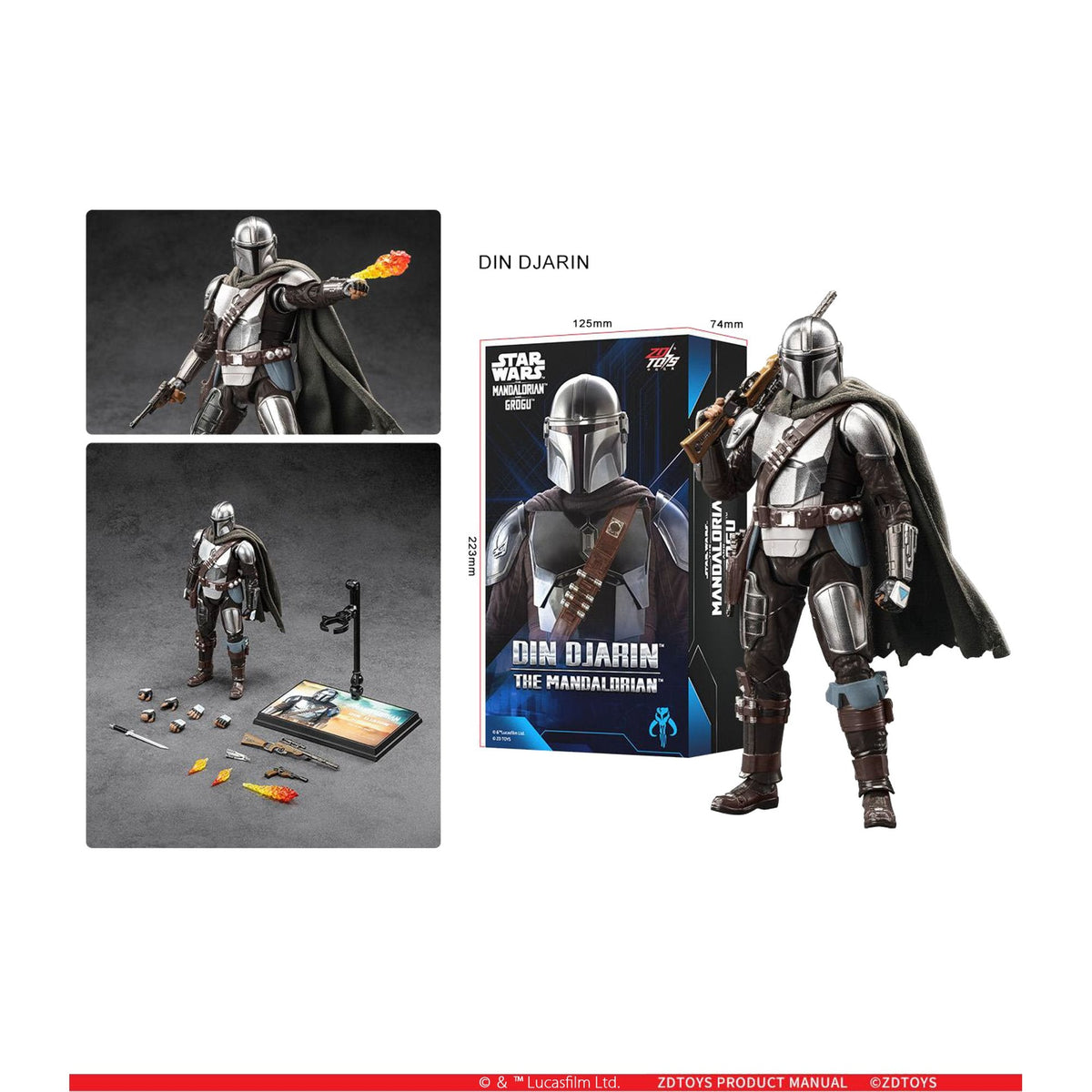 ZD TOYS Infinity Action Xシリーズ 『スター・ウォーズ/マンダロリアン・アンド・グローグー』 ディン・ジャリン