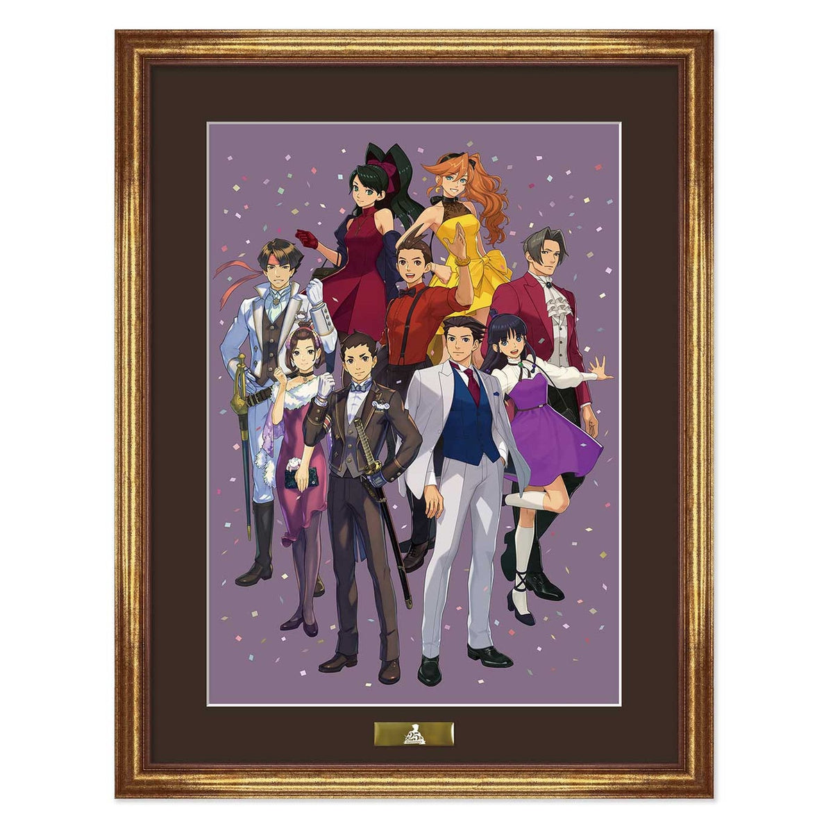「逆転裁判25周年」メインビジュアル 額装付きキャラファイングラフ