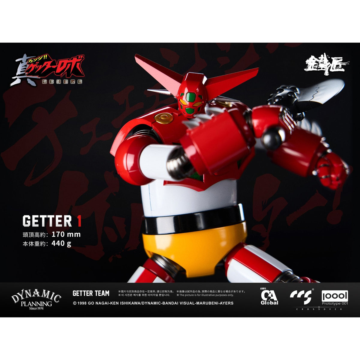 C&A Global Ltd. × CCSTOYS × PROTOTYPE 001 鉄匠(CHEOLJIANG)シリーズ 『真ゲッターロボ 世界最後の日』 ゲッターチーム 合金可動フィギュア