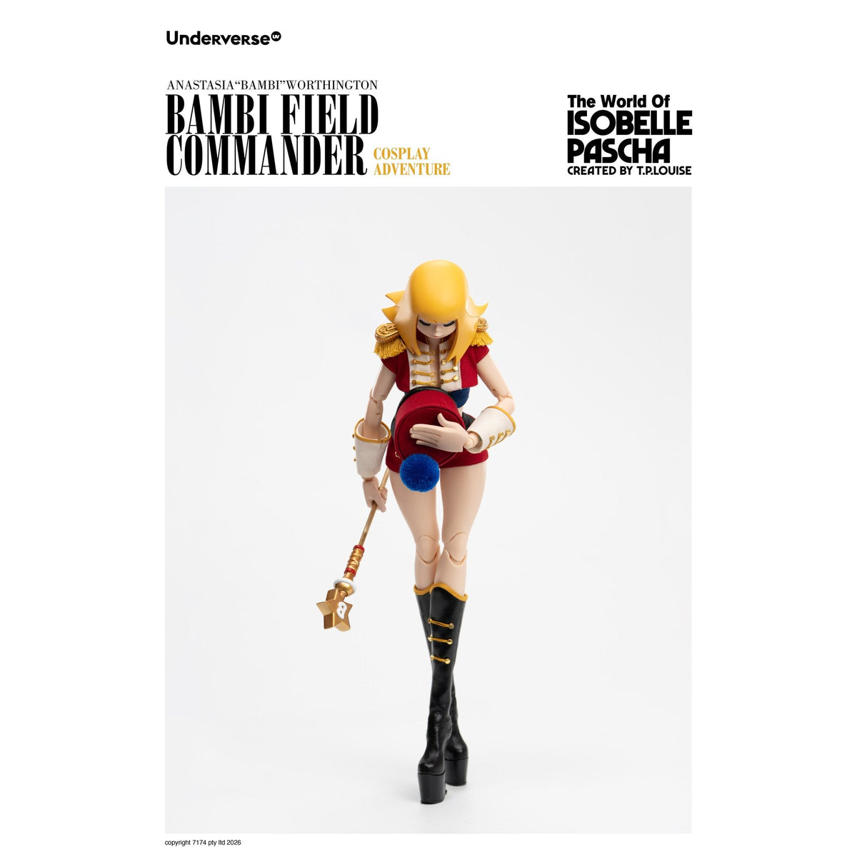 Underverse The World of Isobella Pascha(ザ・ワールド・オブ・イゾベル・パスハ) Cosplay Bambi Field Commander(バンビ・フィールド・コマンダー) 1/6スケール可動フィギュア