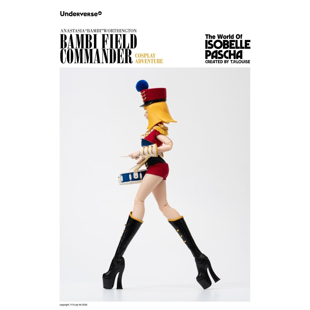 Underverse The World of Isobella Pascha(ザ・ワールド・オブ・イゾベル・パスハ) Cosplay Bambi Field Commander(バンビ・フィールド・コマンダー) 1/6スケール可動フィギュア