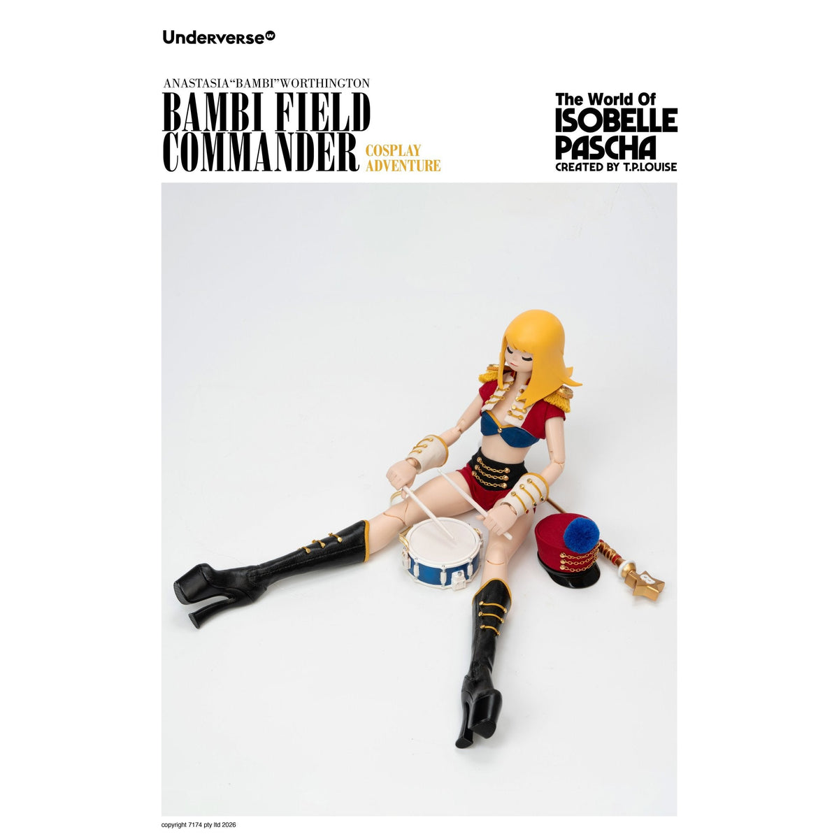Underverse The World of Isobella Pascha(ザ・ワールド・オブ・イゾベル・パスハ) Cosplay Bambi Field Commander(バンビ・フィールド・コマンダー) 1/6スケール可動フィギュア