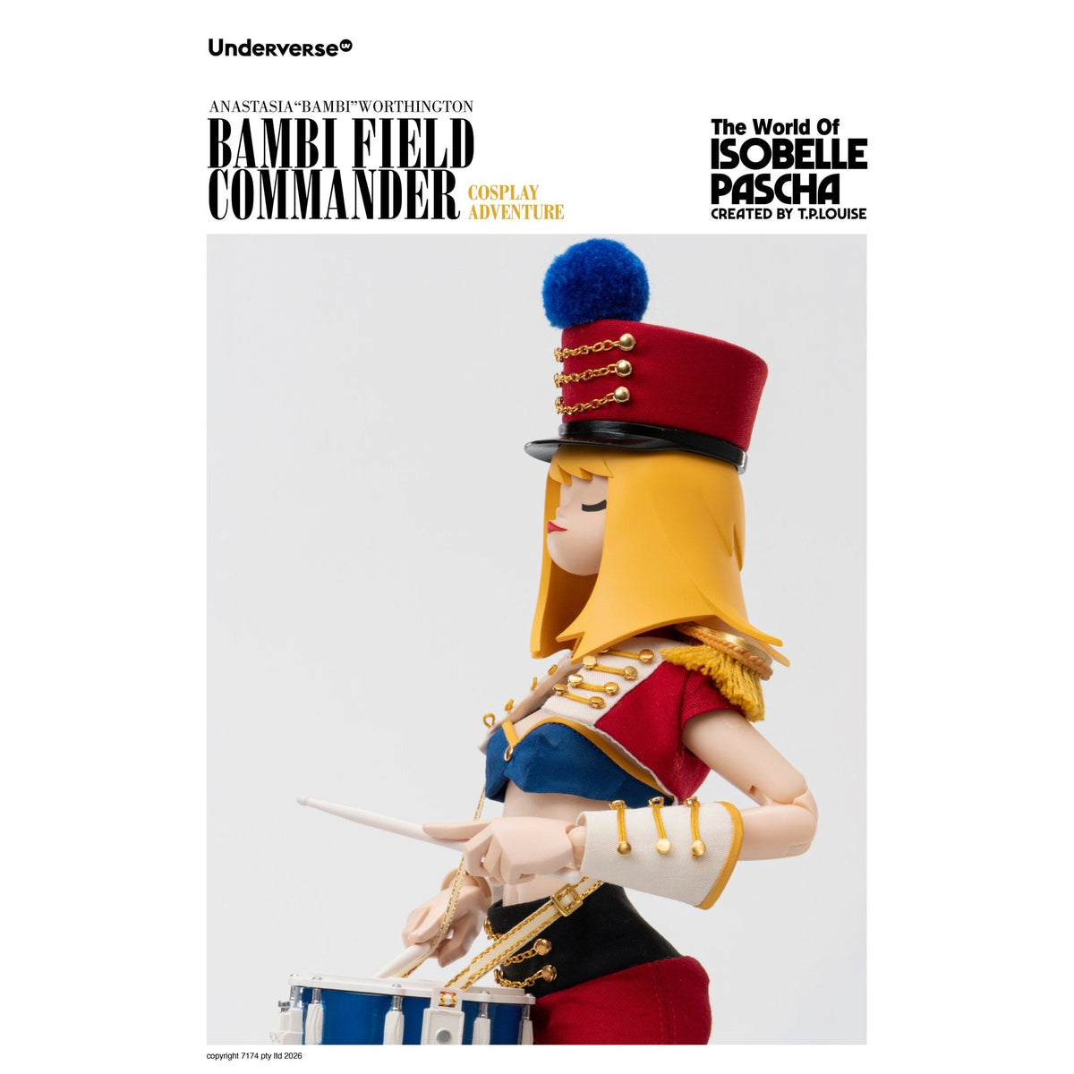 Underverse The World of Isobella Pascha(ザ・ワールド・オブ・イゾベル・パスハ) Cosplay Bambi Field Commander(バンビ・フィールド・コマンダー) 1/6スケール可動フィギュア