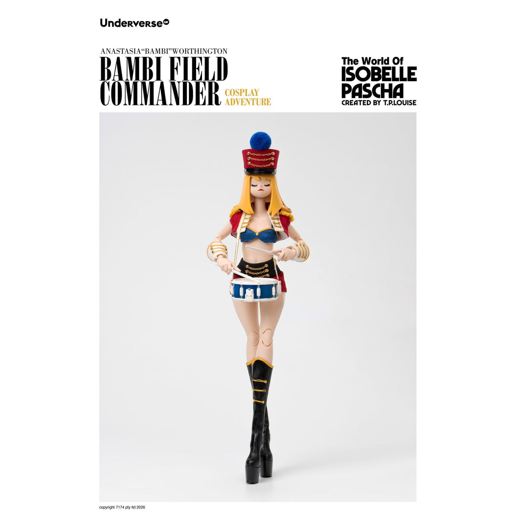 Underverse The World of Isobella Pascha(ザ・ワールド・オブ・イゾベル・パスハ) Cosplay Bambi Field Commander(バンビ・フィールド・コマンダー) 1/6スケール可動フィギュア