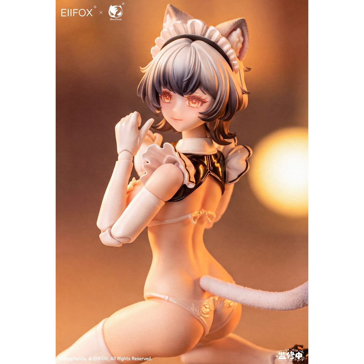 Bear Panda × EIIFOX 猫メイド プリンちゃん 1/12スケール可動フィギュア