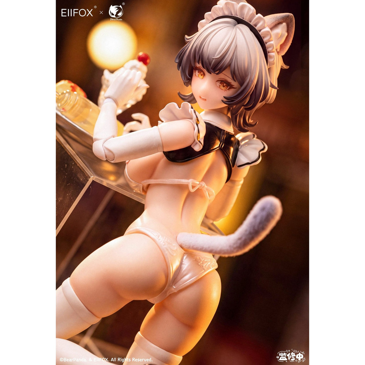 Bear Panda × EIIFOX 猫メイド プリンちゃん 1/12スケール可動フィギュア