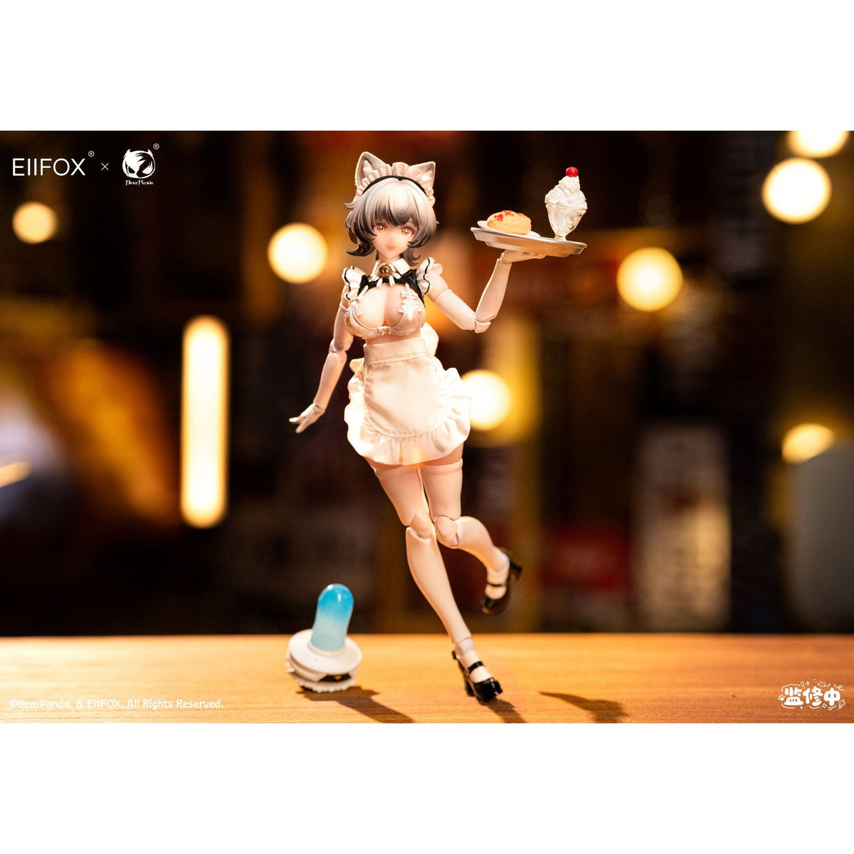 Bear Panda × EIIFOX 猫メイド プリンちゃん 1/12スケール可動フィギュア