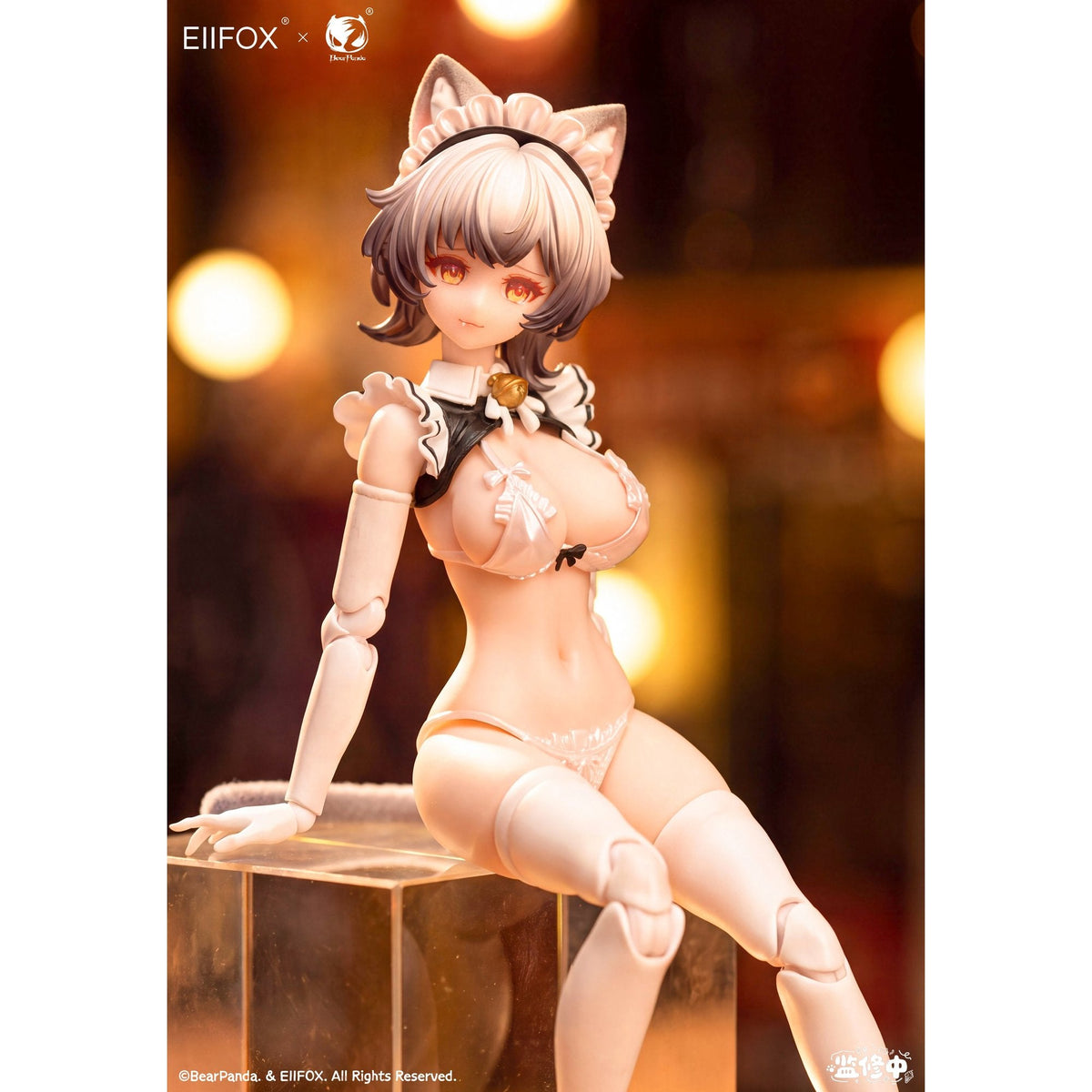 Bear Panda × EIIFOX 猫メイド プリンちゃん 1/12スケール可動フィギュア
