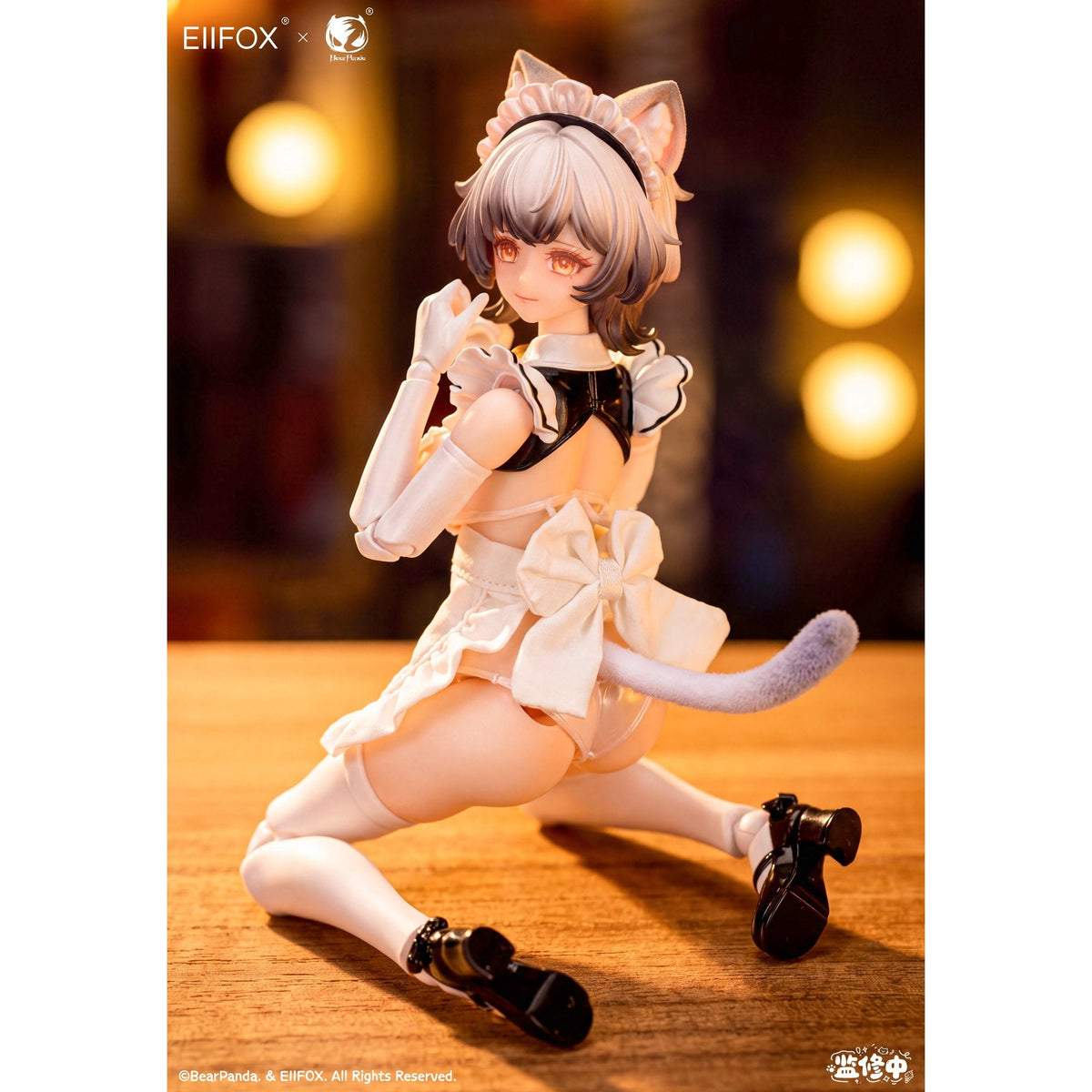 Bear Panda × EIIFOX 猫メイド プリンちゃん 1/12スケール可動フィギュア