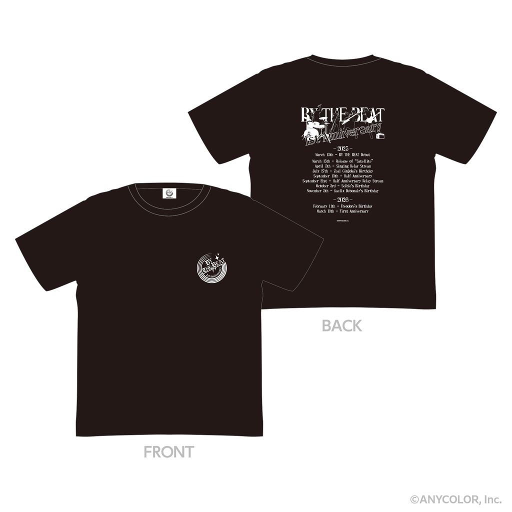 NIJISANJI EN周年 BY THE BEAT Tシャツ フリーサイズ