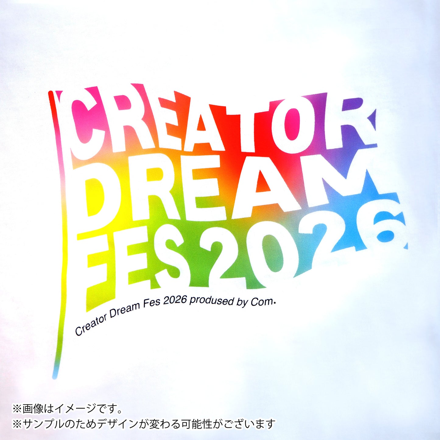 【Creator Dream Fes 2026】 グラデーションTシャツ white