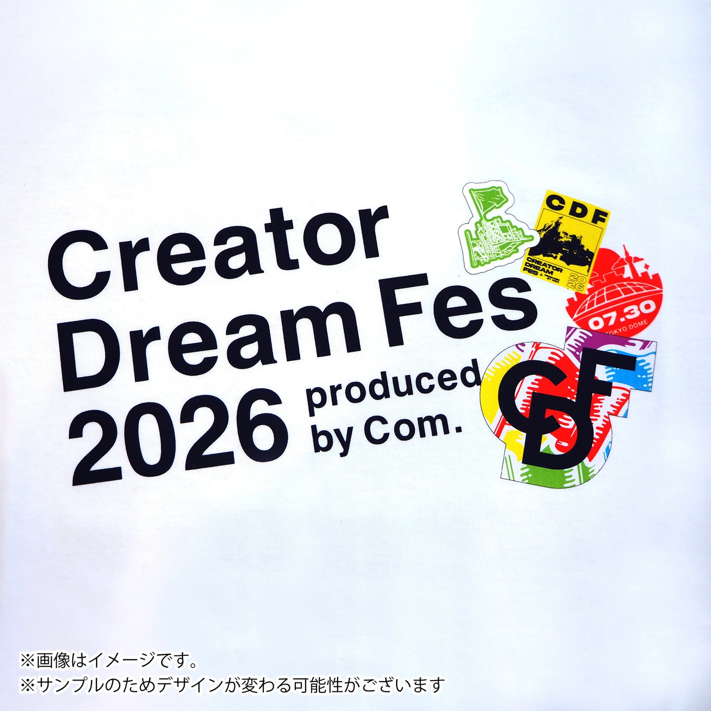 【Creator Dream Fes 2026】 ロゴプリントTシャツ white