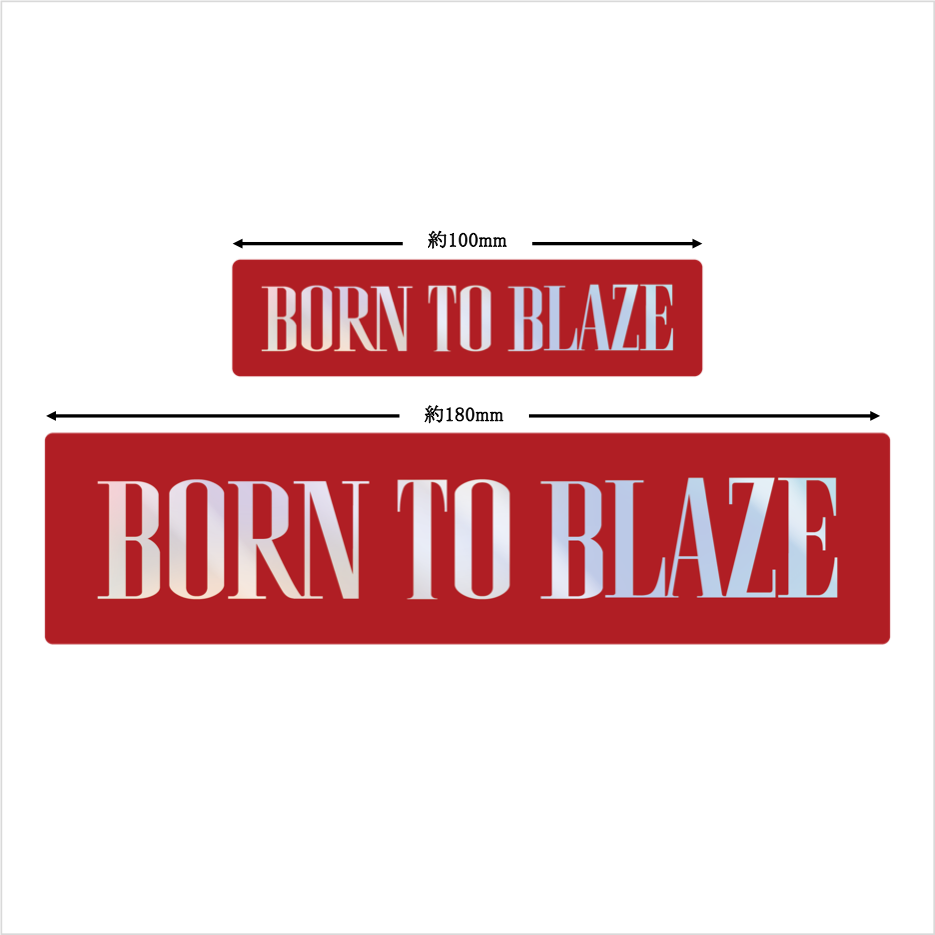【BORN TO BLAZE】 BORN TO BLAZEステッカー2枚セット