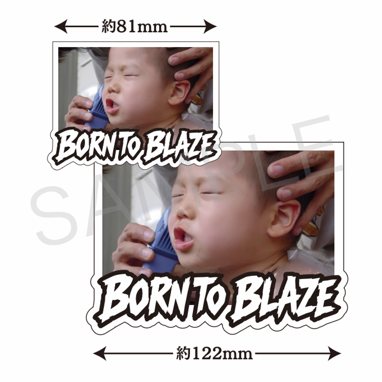 【BORN TO BLAZE】  YOUNG YAMATOステッカー2枚セットA