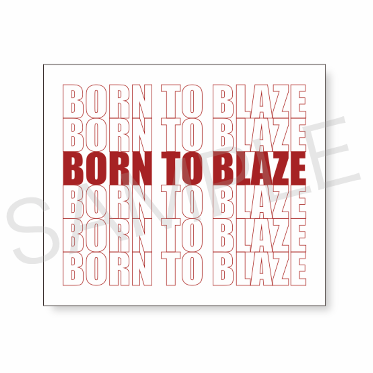 【BORN TO BLAZE】  ステッカー