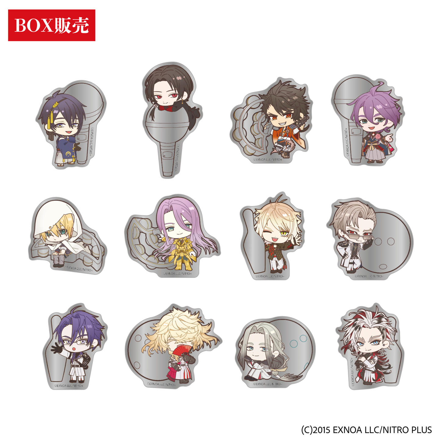 刀剣乱舞ONLINE ランダムミラーステッカー ROUND1 Ver. コンプリートBOX